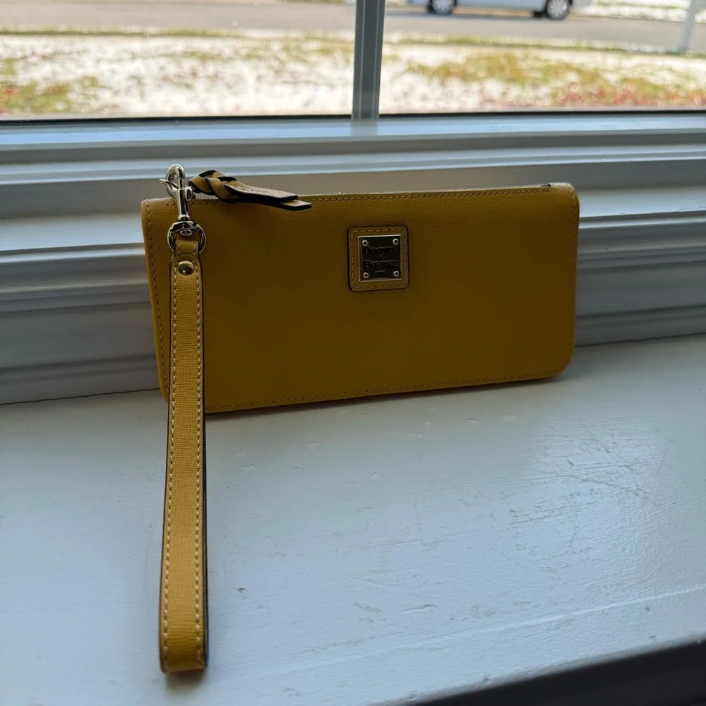 Dooney & Bourke Yellow Double Zip Satchel and Wallet Set in Dandelion with Tags - Picture 9 of 15